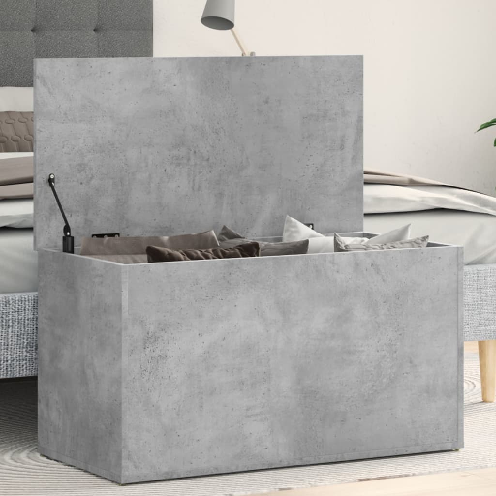 Cassapanca Grigio Cemento 84x42x46 cm in Legno Ingegnerizzato 803060