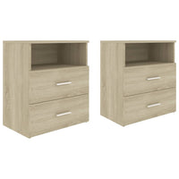 Comodini 2pz-Set di 2 Tavolino da notte Rovere Sonoma 50x32x60 cm