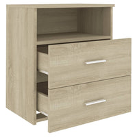 Comodini 2pz-Set di 2 Tavolino da notte Rovere Sonoma 50x32x60 cm