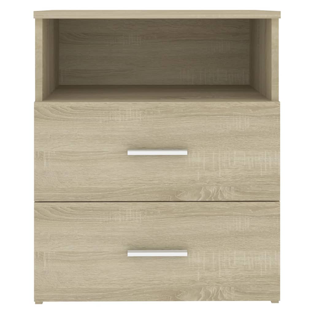 Comodini 2pz-Set di 2 Tavolino da notte Rovere Sonoma 50x32x60 cm