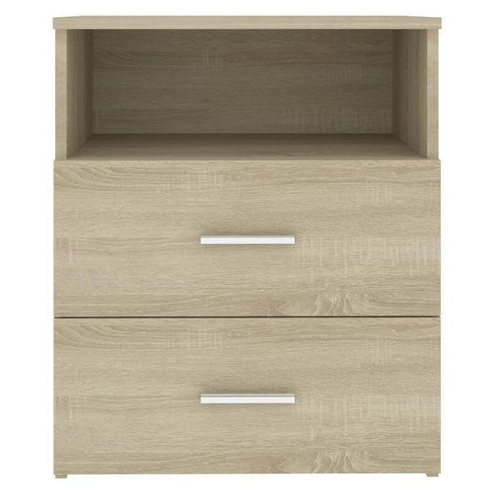 Comodini 2pz-Set di 2 Tavolino da notte Rovere Sonoma 50x32x60 cm