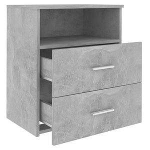 Comodini 2 pz Grigio Cemento 50x32x60 cm 803281