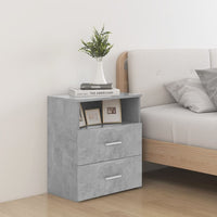 Comodini 2 pz Grigio Cemento 50x32x60 cm 803281