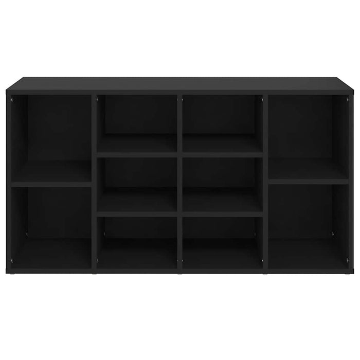 Scarpiera con Panchina Nera 103x30x55 cm Legno Multistrato 803291