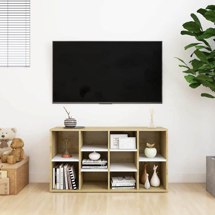 Scarpiera Panchina Bianca Rovere Sonoma 103x30x55 Multistrato 803295