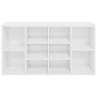 Scarpiera Panchina Bianco Lucido 103x30x54,5 cm Multistrato 803296