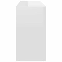 Scarpiera Panchina Bianco Lucido 103x30x54,5 cm Multistrato 803296