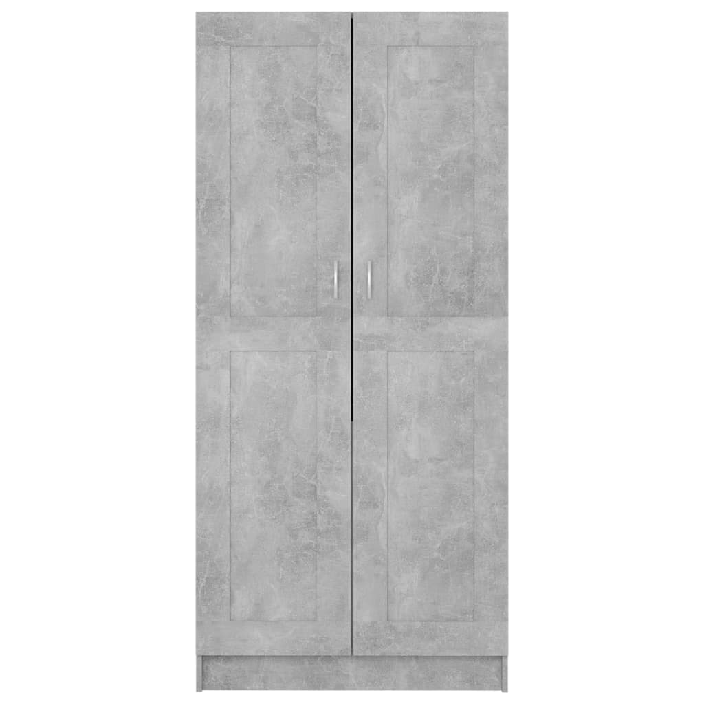 Armadio Grigio Cemento 82,5x51,5x180 cm in Legno Multistrato 803438