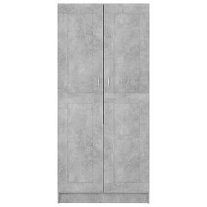 Armadio Grigio Cemento 82,5x51,5x180 cm in Legno Multistrato 803438