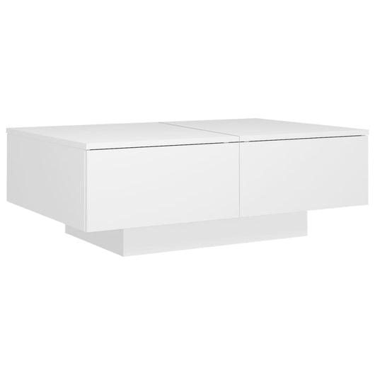 Tavolino da Salotto-Tavolino da soggiorno-Tavolo Bianco 90x60x31 cm in Legno Multistrato