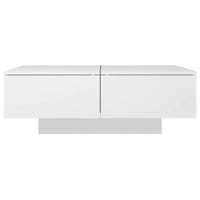 Tavolino da Salotto Bianco 90x60x31 cm in Legno Multistrato