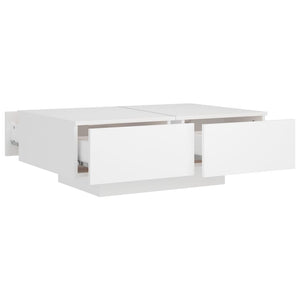 Tavolino da Salotto Bianco 90x60x31 cm in Legno Multistrato 804175