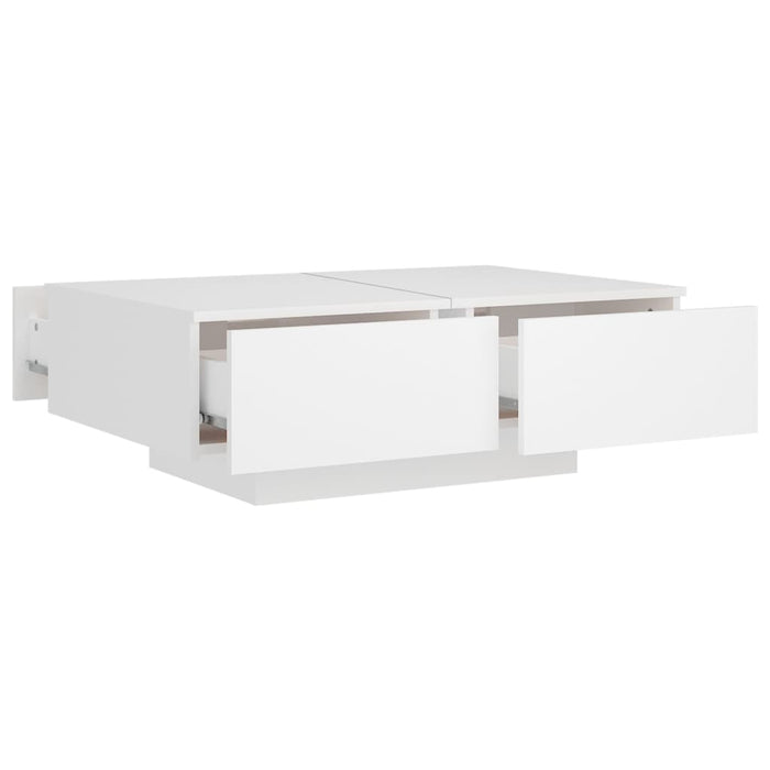 Tavolino da Salotto Bianco 90x60x31 cm in Legno Multistrato 804175