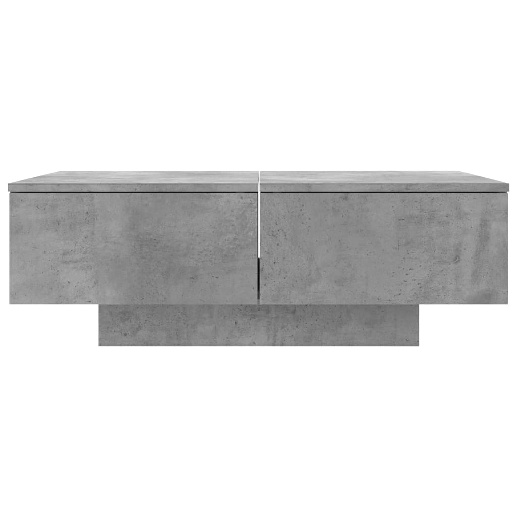 Tavolino da Salotto Grigio Cemento 90x60x31cm Legno Multistrato 804179