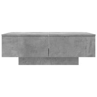 Tavolino da Salotto Grigio Cemento 90x60x31cm Legno Multistrato 804179