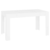 Tavolo da Pranzo Bianco 140x74,5x76 cm in Legno Multistrato 804202