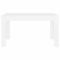 Tavolo da Pranzo Bianco 140x74,5x76 cm in Legno Multistrato