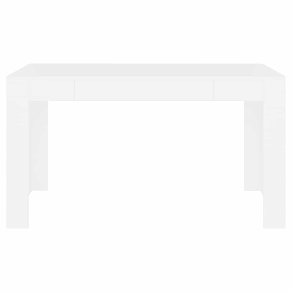 Tavolo da Pranzo Bianco 140x74,5x76 cm in Legno Multistrato 804202