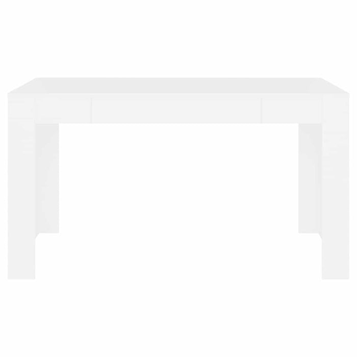 Tavolo da Pranzo Bianco 140x74,5x76 cm in Legno Multistrato 804202