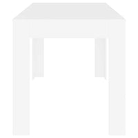 Tavolo da Pranzo Bianco 140x74,5x76 cm in Legno Multistrato 804202