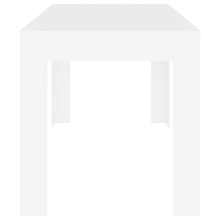 Tavolo da Pranzo Bianco 140x74,5x76 cm in Legno Multistrato 804202