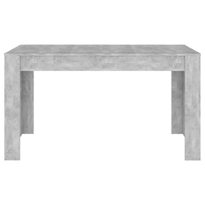 Tavolo da Pranzo Grigio Cemento 140x74,5x76 cm in Truciolato