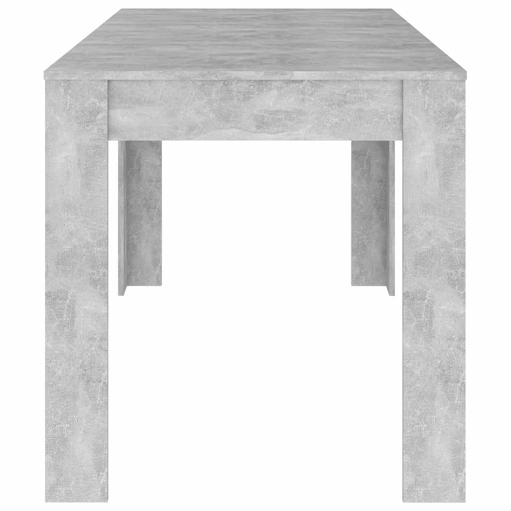 Tavolo da Pranzo Grigio Cemento 140x74,5x76 cm in Truciolato