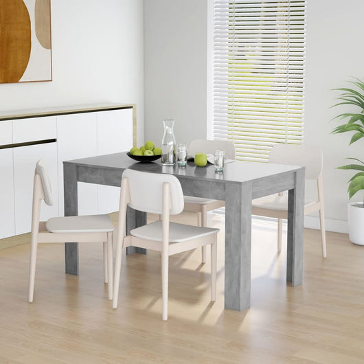 Tavolo da Pranzo Grigio Cemento 140x74,5x76cm Legno Multistrato 804206