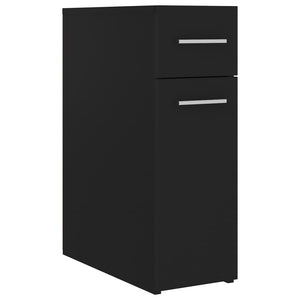 Armadietto da Farmacia Nero 20x45,5x60 cm in Legno Multistrato 804212
