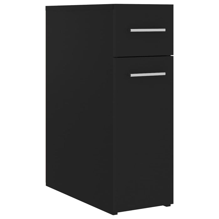 Armadietto da Farmacia Nero 20x45,5x60 cm in Legno Multistrato 804212
