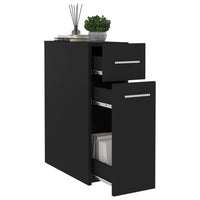 Armadietto da Farmacia Nero 20x45,5x60 cm in Legno Multistrato 804212