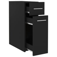 Armadietto da Farmacia Nero 20x45,5x60 cm in Legno Multistrato 804212