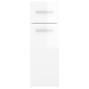 Armadietto da Farmacia Bianco Lucido 20x45,5x60 cm Multistrato 804217