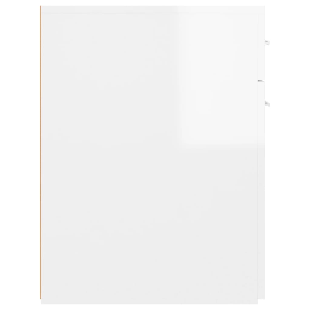 Armadietto da Farmacia Bianco Lucido 20x45,5x60 cm Multistrato 804217