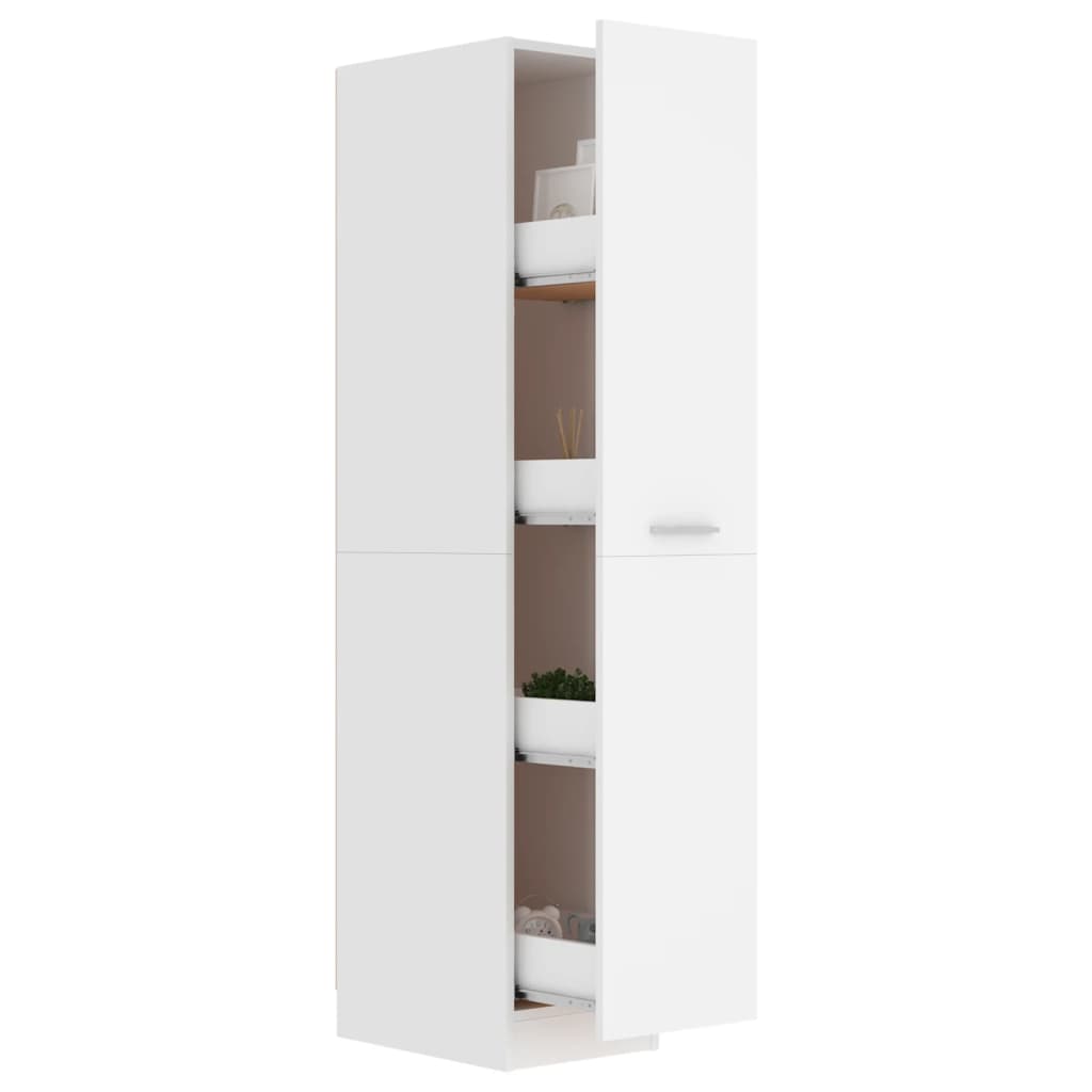 Armadietto da Farmacia Bianco 30x42,5x150 cm Legno Multistrato 804220
