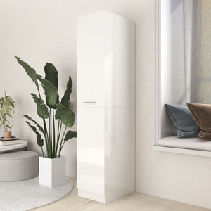 Armadietto da Farmacia Bianco Lucido 30x42,5x150 cm Multistrato 804226