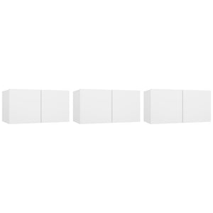 Mobili Porta TV Sospesi 3 pz Bianco 60x30x30cm  cod mxl 23957