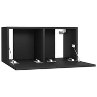 Mobili Porta TV Pensili 2pz Neri 60x30x30 cm 804512