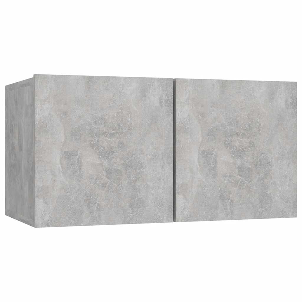 Mobili Porta TV Sospesi 3 pz Grigio Calcestruzzo 60x30x30cm