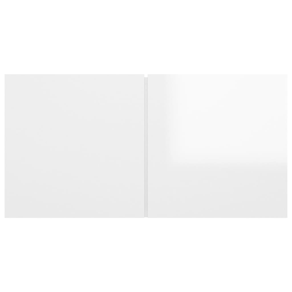 Mobili Porta TV Pensili 2pz Bianco Lucido 60x30x30 cm 804527