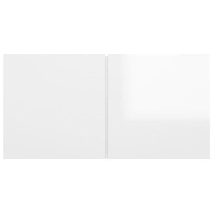 Mobili Porta TV Pensili 2pz Bianco Lucido 60x30x30 cm 804527