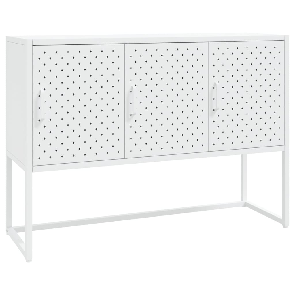 Credenza Bianca 105x35x75 cm in Acciaio 335869
