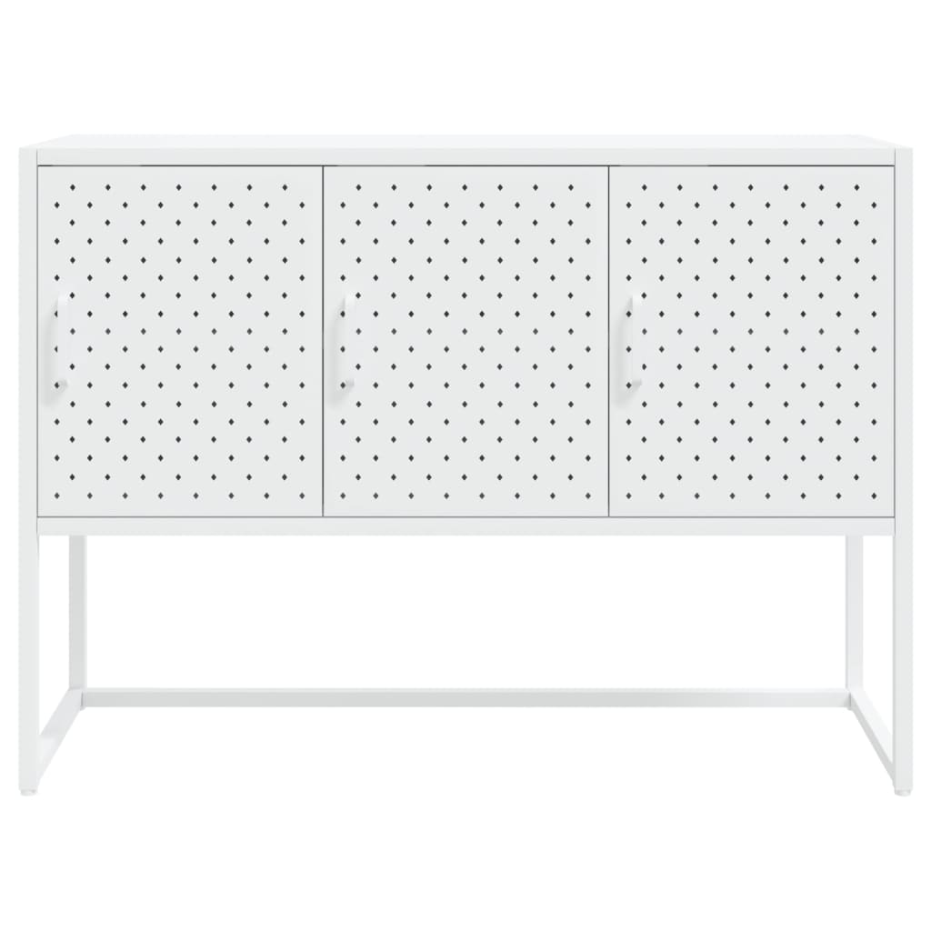 Credenza Bianca 105x35x75 cm in Acciaio 335869