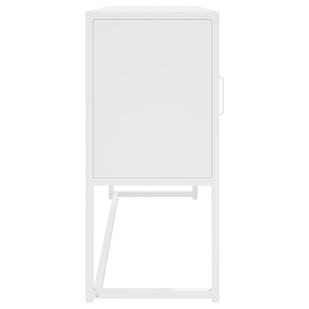 Credenza Bianca 105x35x75 cm in Acciaio 335869