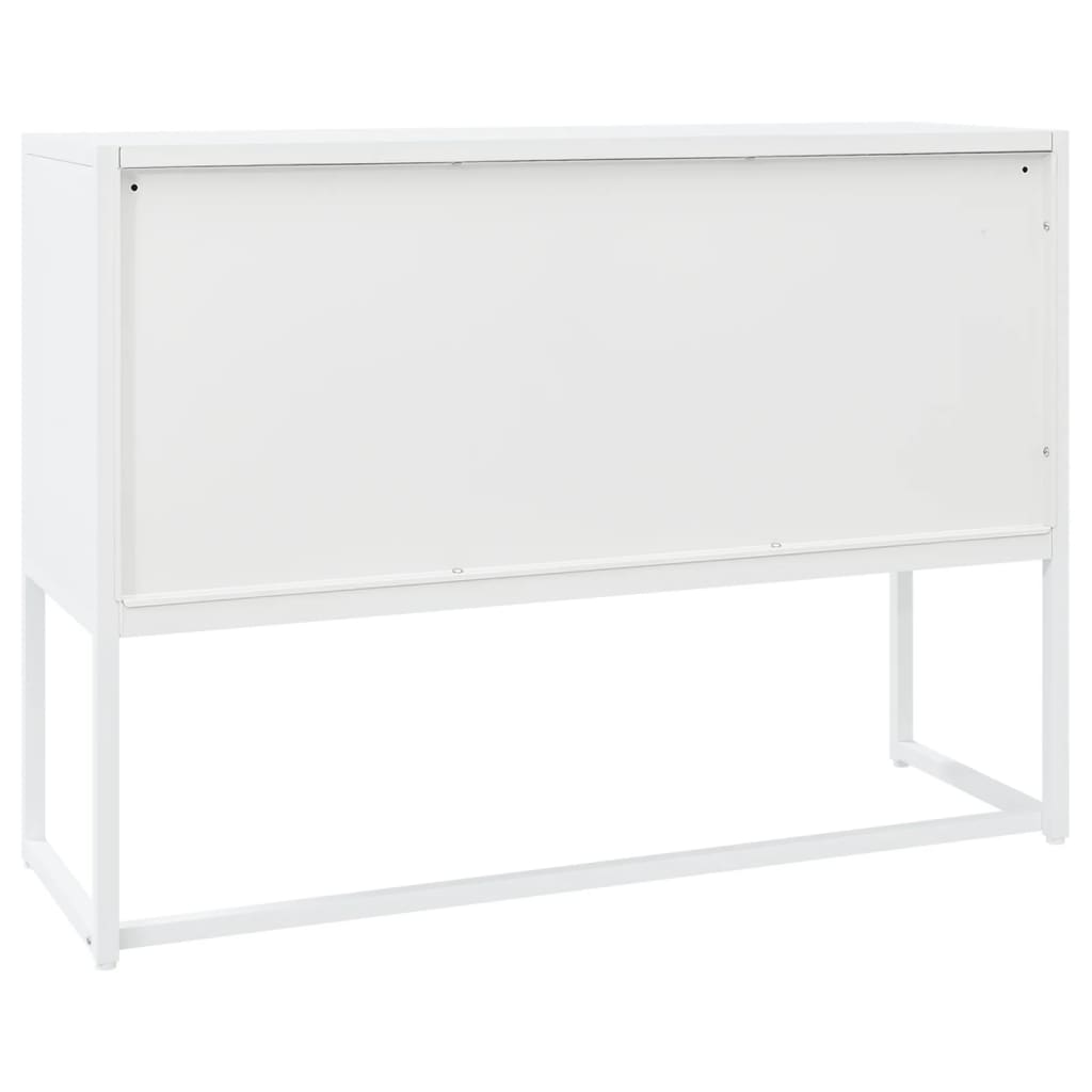 Credenza Bianca 105x35x75 cm in Acciaio 335869