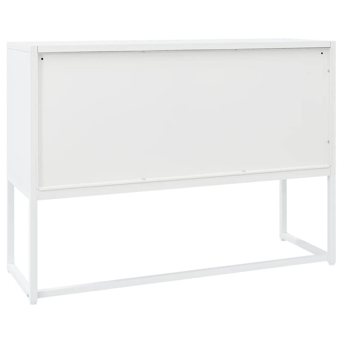 Credenza Bianca 105x35x75 cm in Acciaio 335869