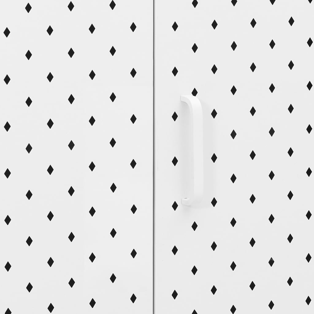 Credenza Bianca 105x35x75 cm in Acciaio 335869