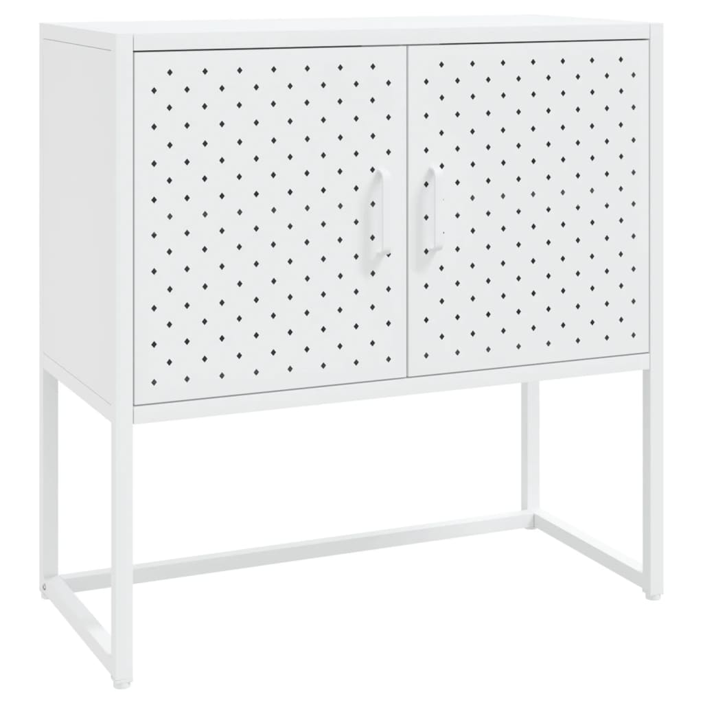 Credenza Bianca 75x35x75 cm in Acciaio 335872
