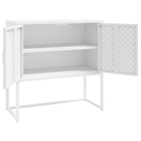 Credenza Bianca 75x35x75 cm in Acciaio 335872