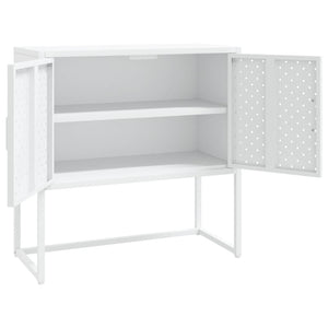 Credenza Bianca 75x35x75 cm in Acciaio 335872